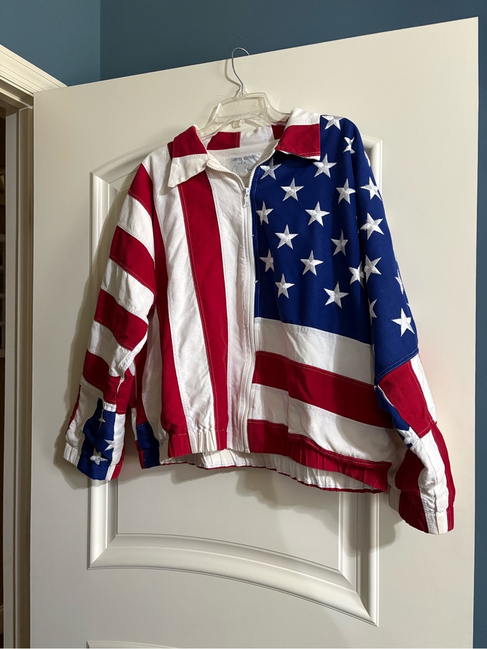 American Flag Zip-Up Jacket - Red, White & Blue